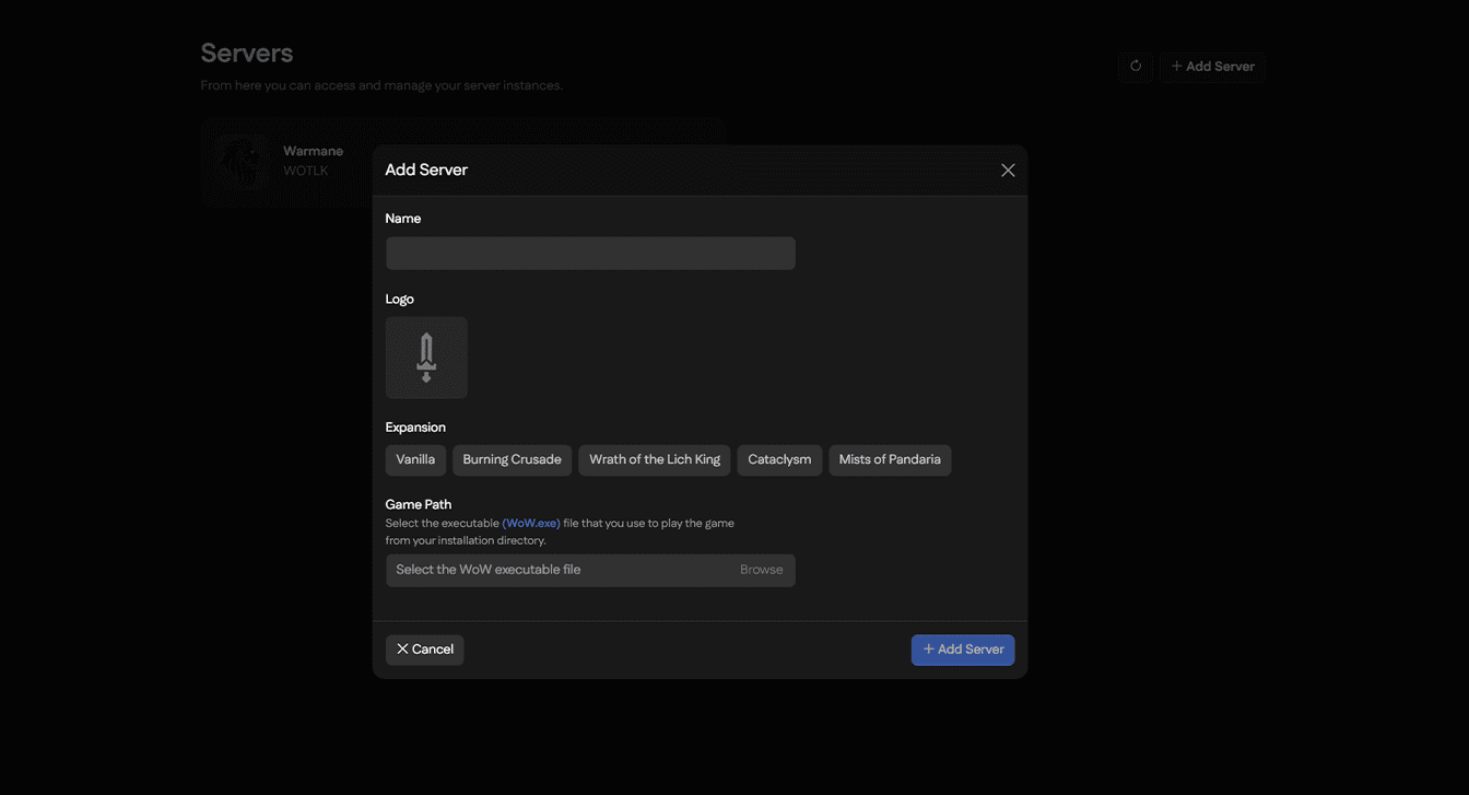 Manage your addons screenshot