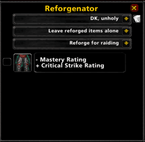 Reforgenator addon image logo