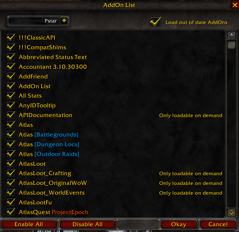 AddonList