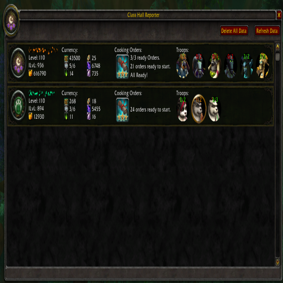 Class Halls Account Reporter