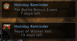 Holiday Reminder