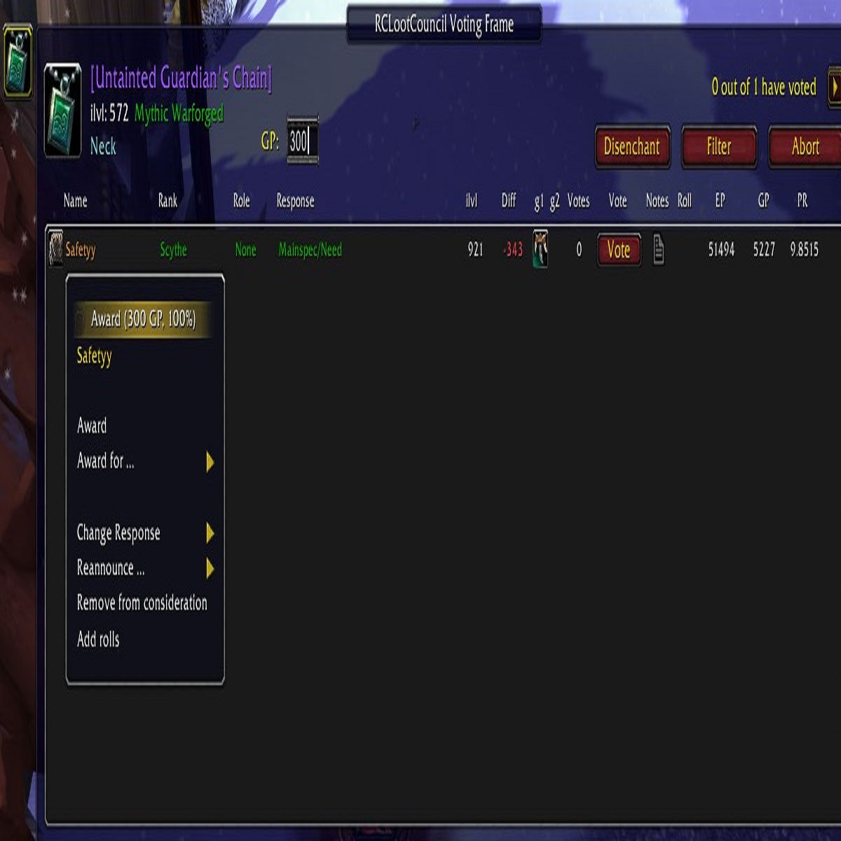 RCLootCouncil – EPGP addon image logo