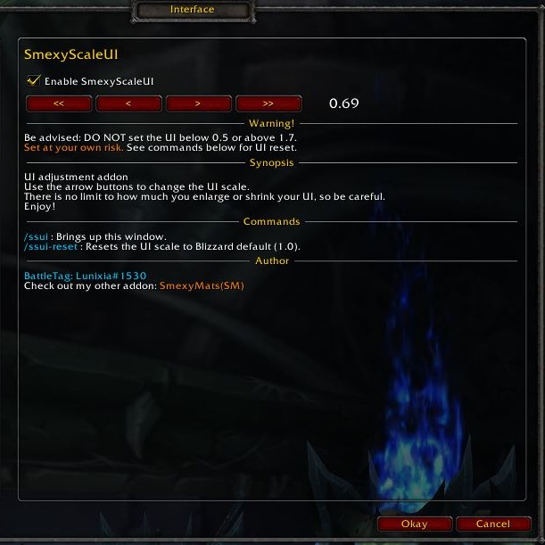 SmexyScaleUI(SSUI) addon image logo